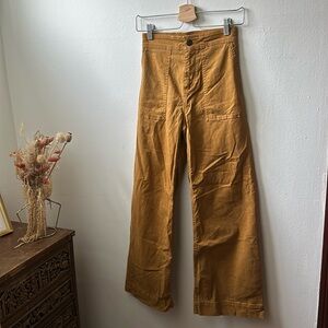 Lou and gray high waist tan wide leg flare trousers